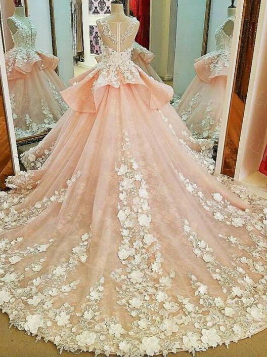 unique wedding dresses non white bridal gown blush pink ballgown